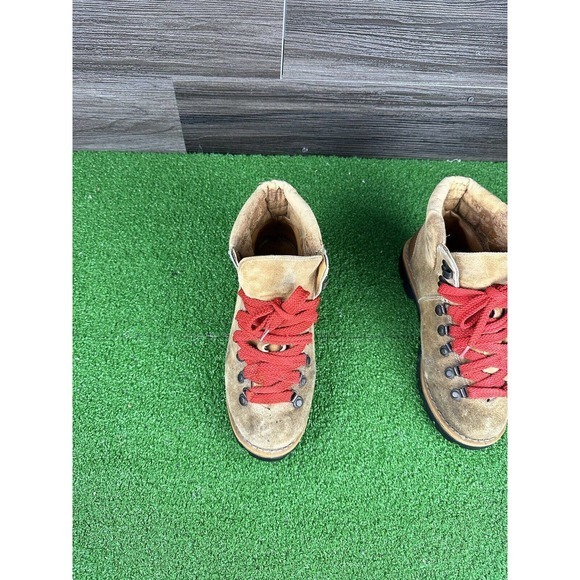Vintage Honcho HIKING TAN SUEDE‎ BOOTS VIBRAM MOUNTAINEER MEN’S 6 LADY 7.5 M - Picture 4 of 9